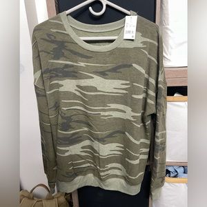 Camo long sleeve top